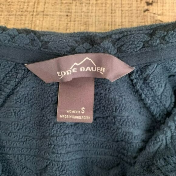 Eddie Bauer women’s quarter zip textured fleece pullover jacket - S - Picture 4 of 8